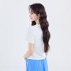 INMAN Damen Raffung Taille Schlankmachendes Kurzarm-T-Shirt