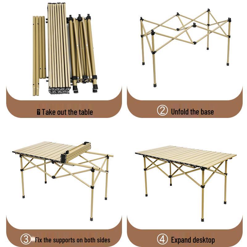 Portable Outdoor Folding Camping Table and Chair Set