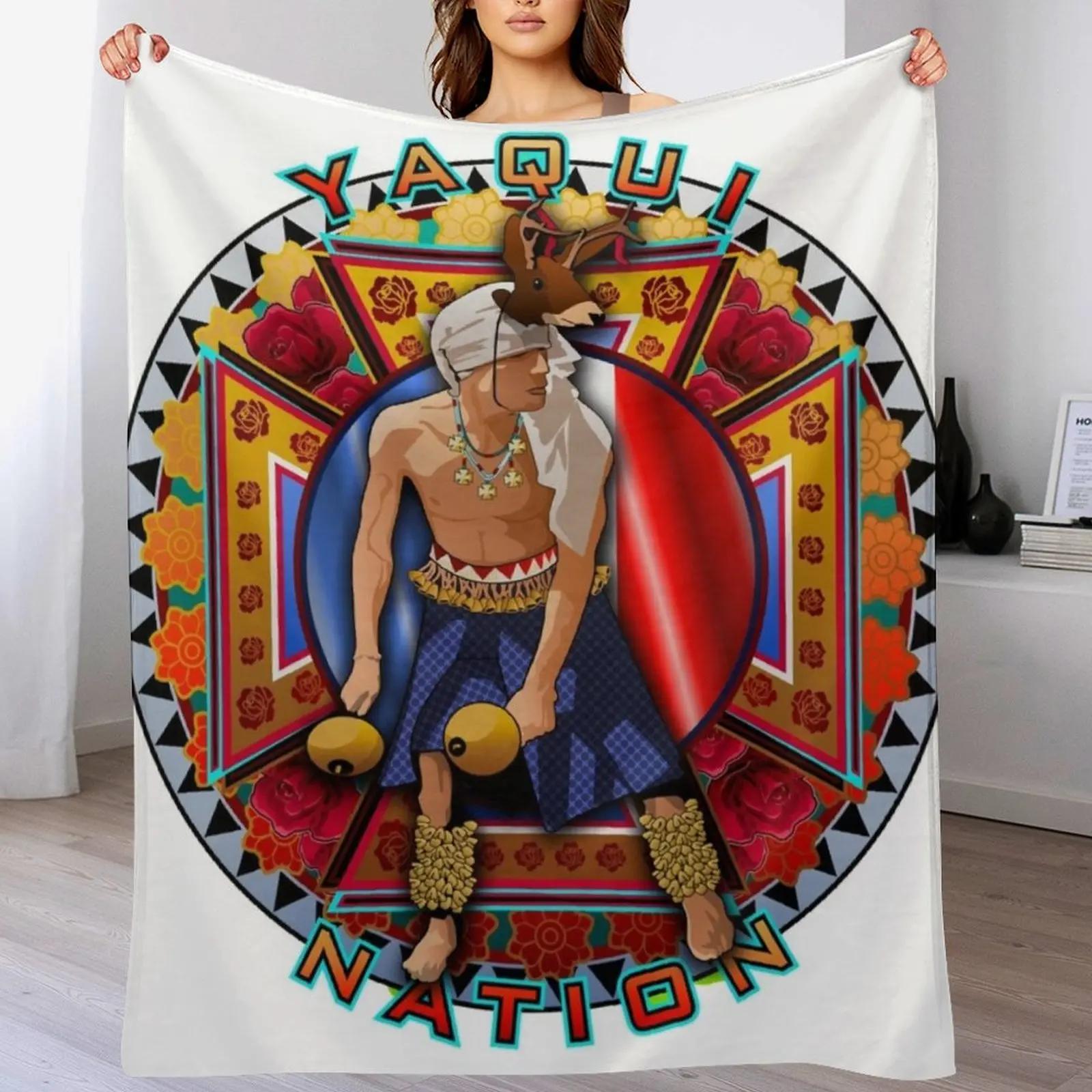 New Original Yaqui Deer Dancer Throw Blanket Plush Fuzzy Cozy Blanket for Couch Sofa 102x76cm(40x30in)