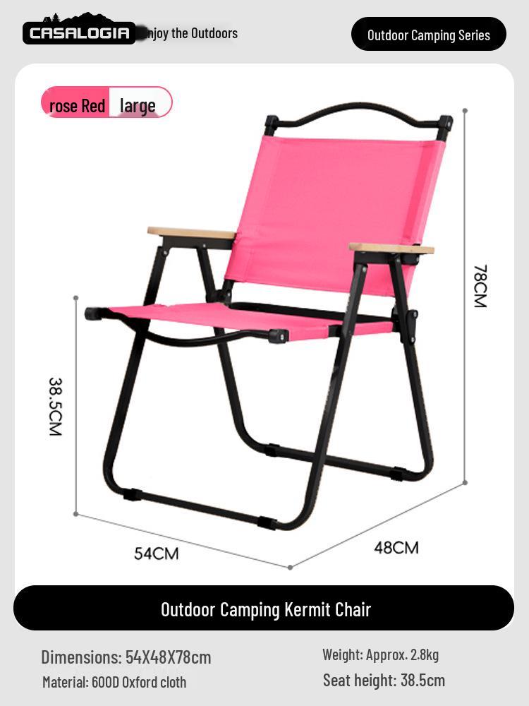 Boguwen Tianji Tragbarer Klapp-Outdoor-Stuhl für Camping, Picknicks, Strand und Imbissstände - Kermit-Stil