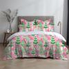 Preppy Pink Christmas Duvet, Pink Christmas Duvet, Preppy Duvet, Preppy Bedding, Holiday Bedding, Pink Holiday Decor