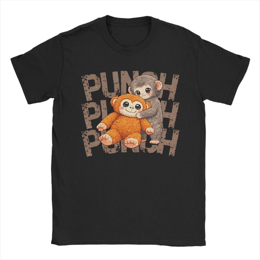 Punch Monkey T Shirt Summer Pure Cotton TShirts For Adult Leisure Casual Tshirt ShortSleeved Vintage Tees
