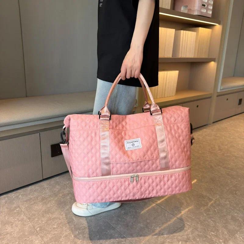 Monochromatic Sewing Line with Zipper High-Quality Bags Casual Travel Oxford Bags Large Capacity Fashion