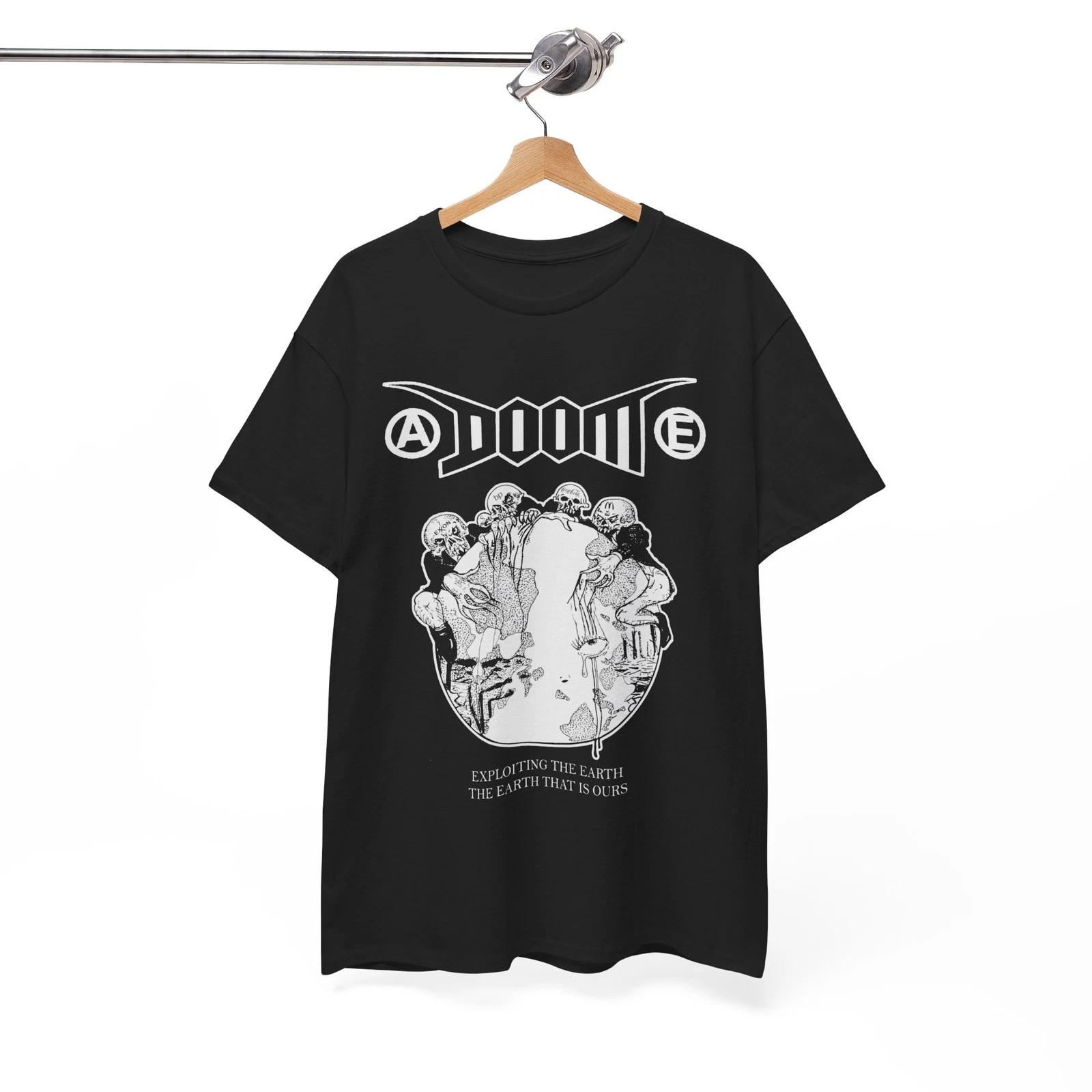 Doom Exploiting the Earth T-Shirt, Music Indie Rock Punk Gothic Unisex Tee S