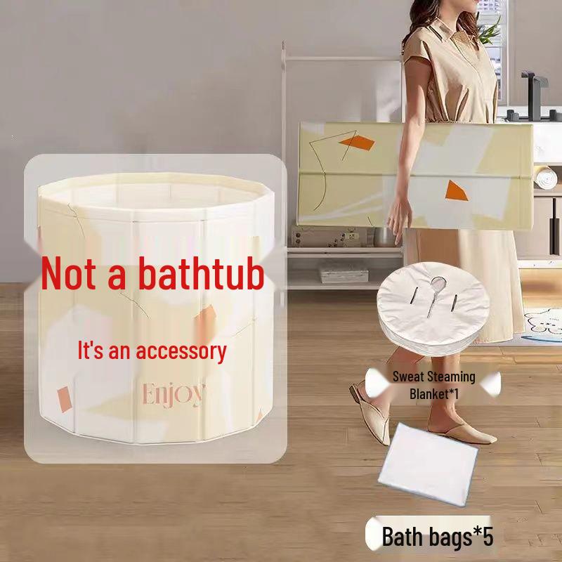 Collapsible Full-Body Bathtub for Adults and Children, Ideal for Bathing, Soaking, and Swimming.