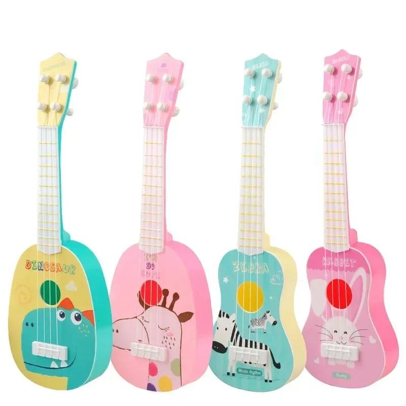 Bambini Chitarra Strumento Musicale Ukulele Musicale Montessori Giocattoli per Bambini Apprendimento Giocattoli Educativi Natale Regalo di Compleanno