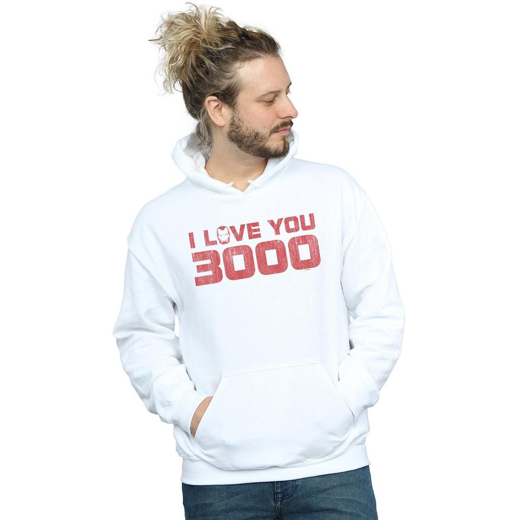 Marvel Mens Avengers Endgame I Love You 3000 Distressed Hoodie