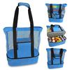 Double Layered Beach Shoulder Bag, Lightweight Multifunctional Travel Mesh Bag, Outdoor Bag with Insulation Layer