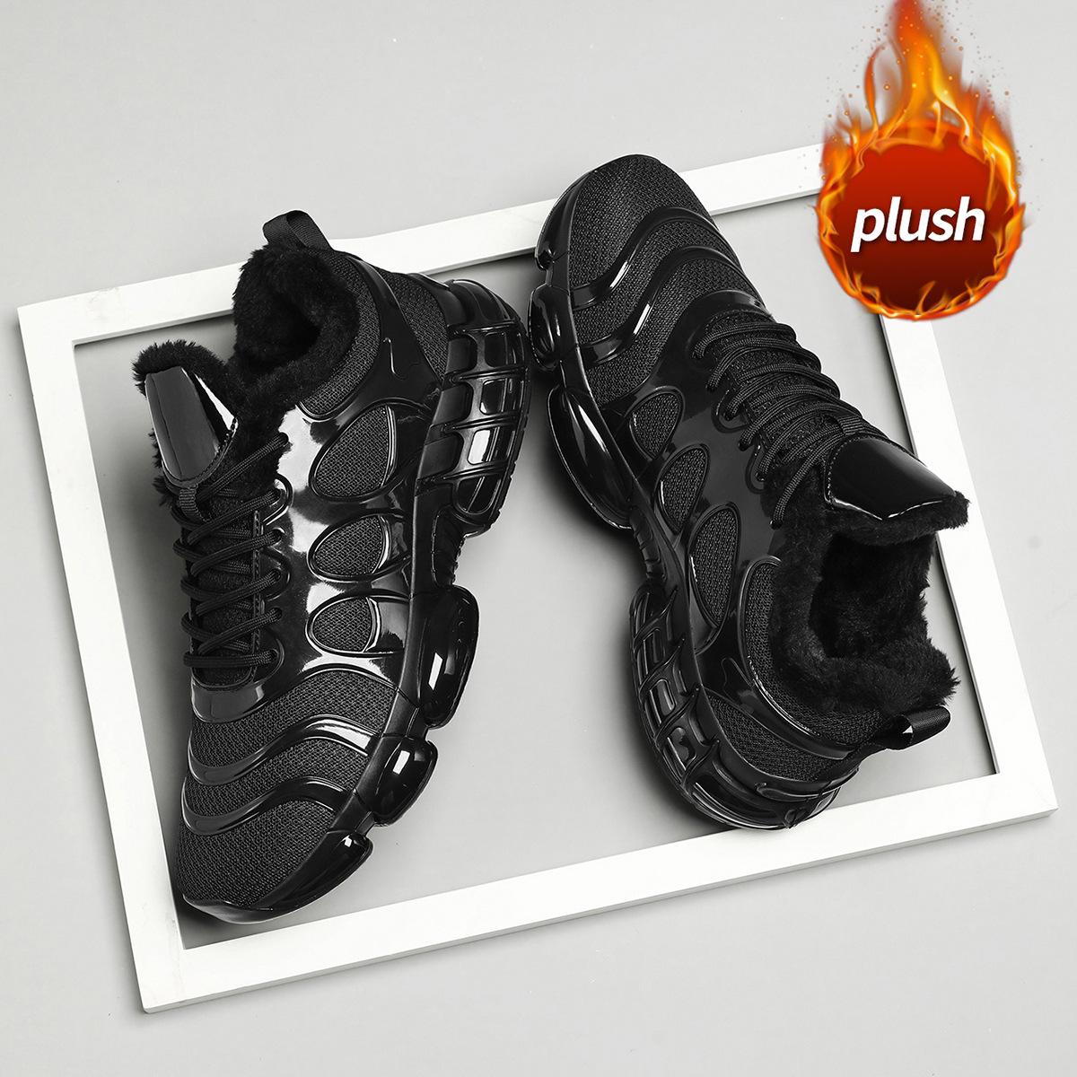 

New winter cotton shoes piled and thickened sports cotton shoes to keep warm 39 чёрный