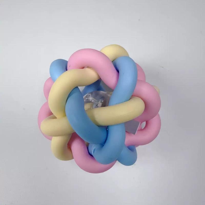 Dog TPR Candy Color Chew Toy Multi‑shape with Cloth Rope Molar Teeth Cleaning Interactive Pet Toy