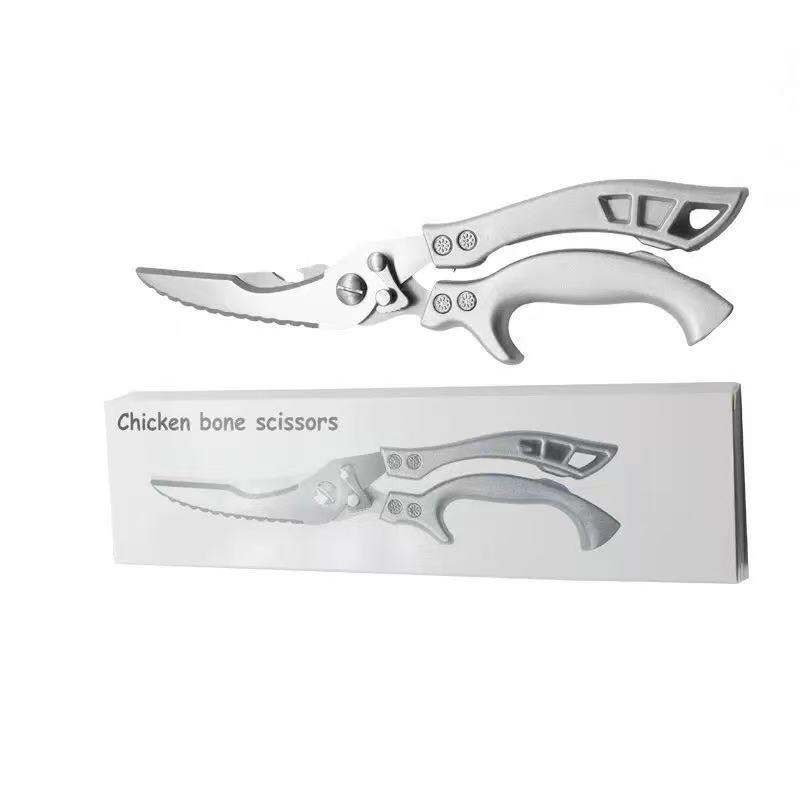 Multifunctional Kitchen and Bone Shears with Plastic and Aluminum Handle