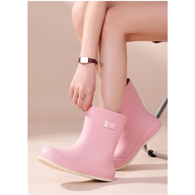 Damenmode Lässig Rutschfest Wasserdicht Regenstiefel Gummischuhe