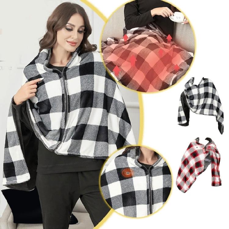 Lightweight Heated Shawl USB Powered Heating Pad 3-Gear Adjustable Scarf Warmth Neckerchief Capelet For Home Car Use