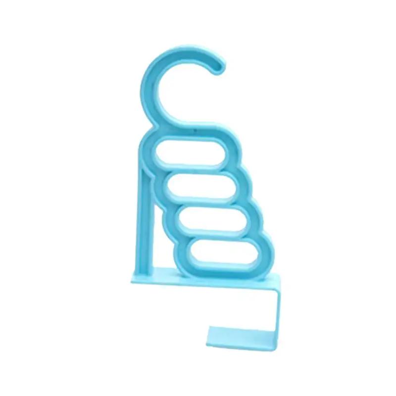 

Multi-Function Home Accessories Clothes Hanger Drying Rack 5 Hole Suit Bathroom Door Plastic Organizer Over The Door Hook небо синє кольору