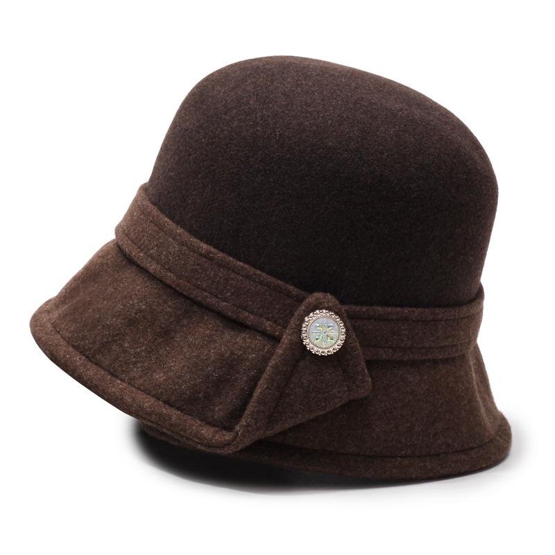 Damen Herbst/Winter Wollfilzhut - Trendig, Warm, Kuppel Eimer/Fedora Stil