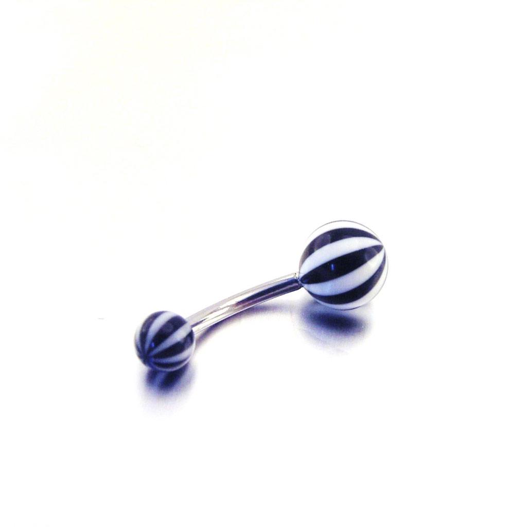 Les Trésors De Lily [C4948] - Body Piercing Boule 'Tecno' Noir