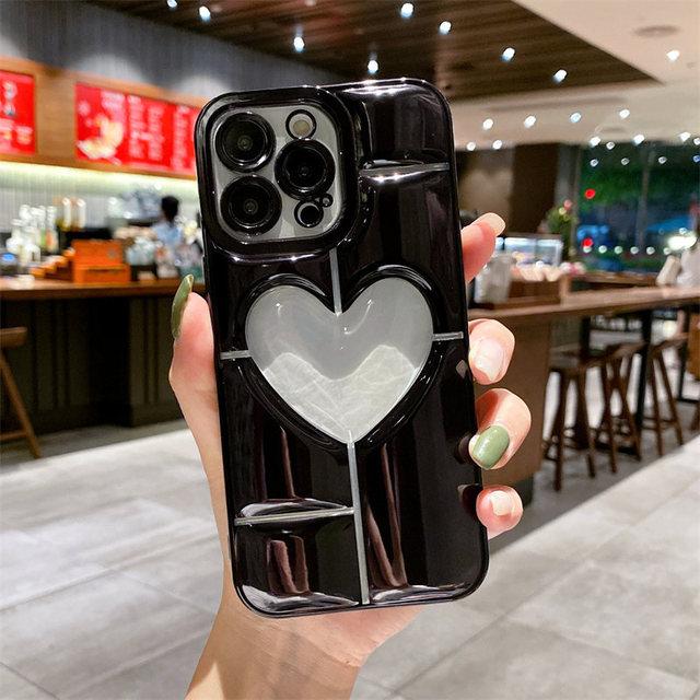 

Роскошный чехол для телефона с гальваническим покрытием Love Heart для Iphone 14 13 12 11 Pro Max Plus 14plus 14pro, силиконовый противоударный чехол-бампер For iPhone 13Pro Max