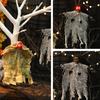 Halloween Hanging Ghost Scary Grim Reaper Prop with LED Glowing Eyes And Chain for Outdoor Yard Lawn Tree Haunted House Decor