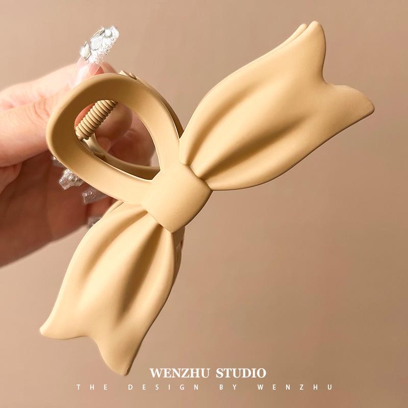 Premium Women's Bow Hair Claw Clip - Large Shark Clip for Elegant Updos and Summer Hairstyles