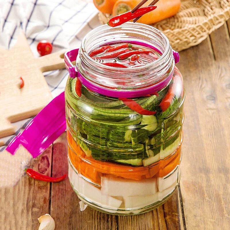 Homeglen Thickened Fermentation & Pickling Glass Jar Set