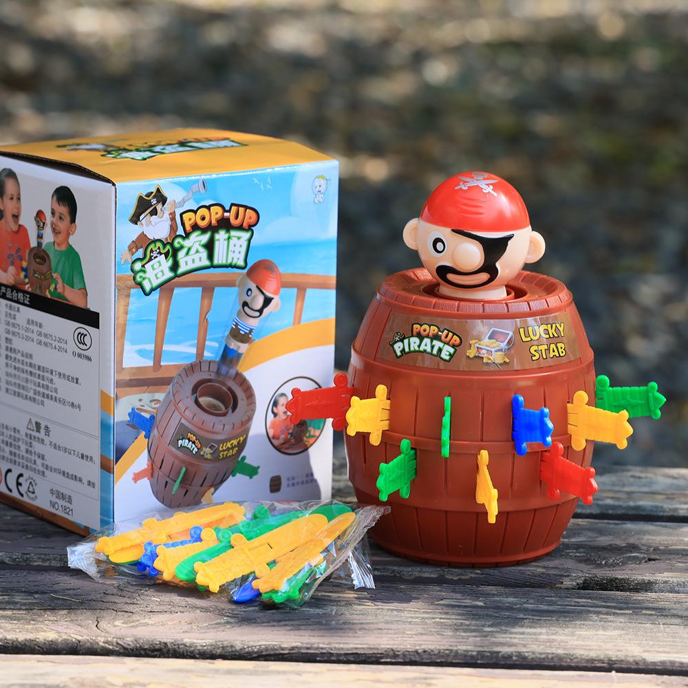Pirate Barrel Interactive Educational Toy for Kids - Novelty Desktop Game