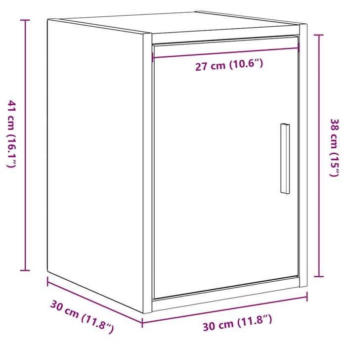 VidaXL Armoires murales de garage 2 pcs chêne fumé bois d'ingénierie, armoire, placard mural de garage, armoire à outils 860616