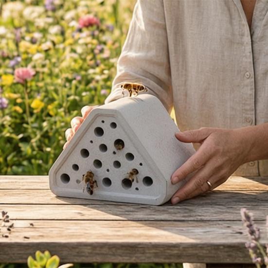 Honeycomb House Mason Bee Habitat Multiple Shapes Plastic Insect House Waterproof Garden Decor for Pollinators Organic Gardening Accessory