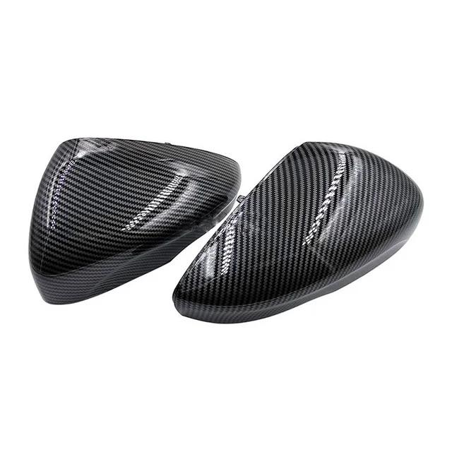 LHD For Ford Focus MK4 2019-2025 Rearview Side Mirror Cover Wing Cap Replacement Exterior Door Rear View Case Trim Carbon Fiber