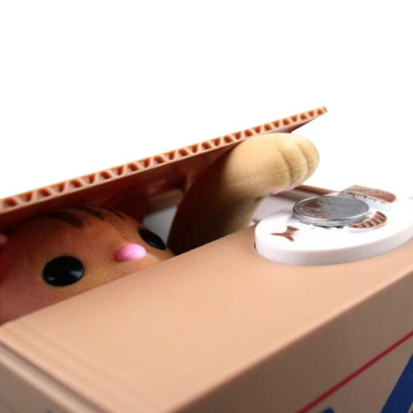 Automatický zloděj mincí kočka prasátko chyba