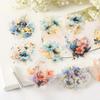 20pcs/1lot Kawaii Scrapbook Stickers Flower Spreading Junk Journal Gold Planner Stationery Sticker Planner Decorative