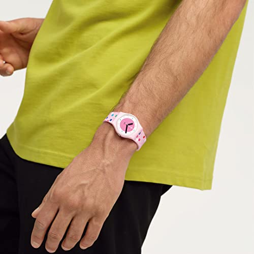 Swatch Blowing Bubbles Gent Watch, Pink, SO28P109