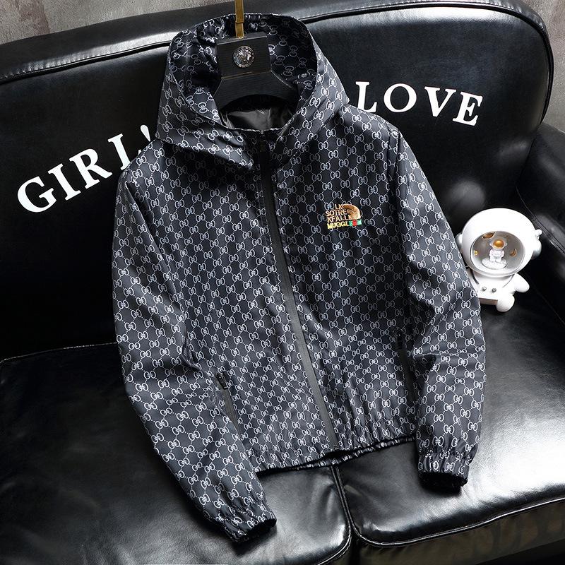 

Men s Trendy Embroidered Hooded Jacket - European Spring/Autumn Streetwear 5XL