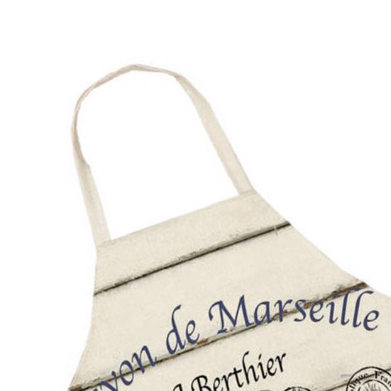 Sleeveless Apron Stain Repellent Linen Strong Absorbent Cactus Pattern Cooking Bib Kitchen Supplies