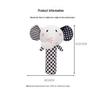 Happy Monkey Black & White Grasping Stick Pacifier Rattle for Newborns - Squeezable BB Stick Hand Rattle for Early Education