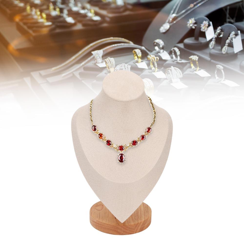 Holz Mittlerer Hals Mannequin Schmuckhalter Handgemachter Schmuck Fertigprodukt Ausstellung