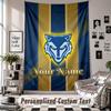 Nástěnná tapisérie s vlastním jménem a textem, Dekorativní tapisérie Warrington Wolves pro ložnici