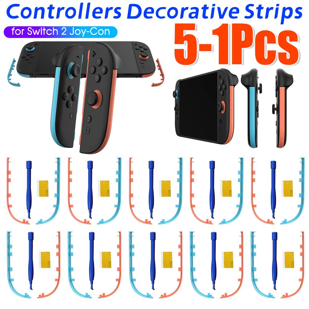 For Switch 2 Left and Right Controller Decorative Strips Handles Trim Replacement for Switch 2 Joy-Con Game Controller Accessory