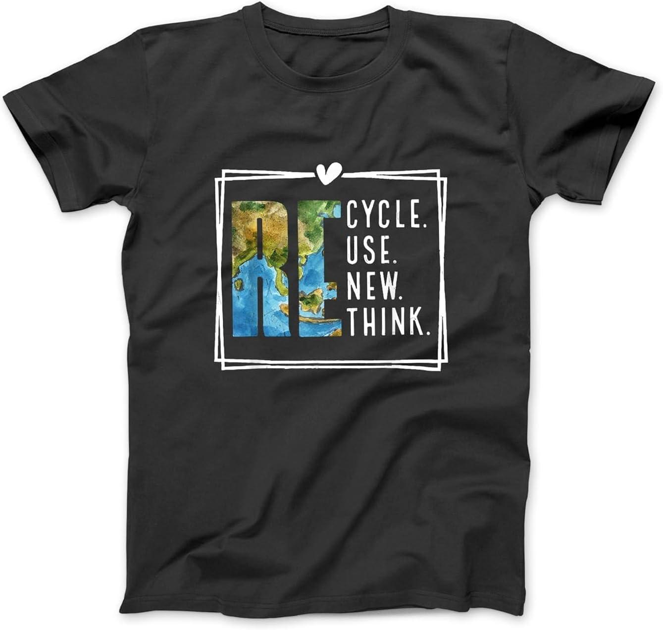 Recycle Reuse Renew Rethink Earth Day Gift Environmental Activism T-Shirt OCT Men s, Women s Unisex Longsleeve Tanktop Hoodie Black XXXXXL чёрный