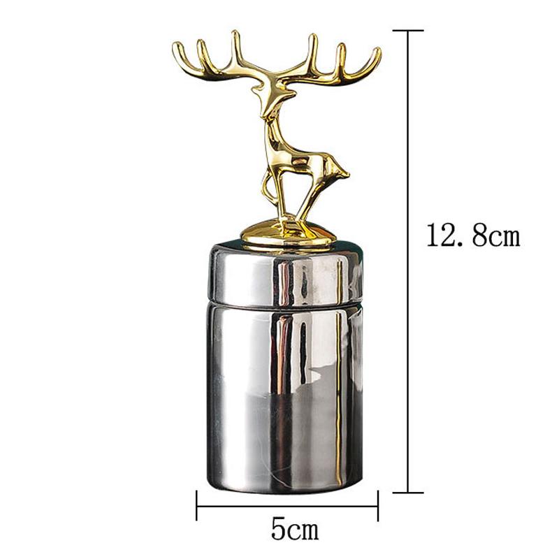 Luxury Toothpick Jar Decoration Living Room Home Personalized Creative Cotton Swab Box Storage Box European Desktop Ornaments