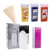 Wax Warmer Paraffin Roller Heater Roll-on Cartridge Hair Removal Melt Machine Epilator SPA Kit Waxing Paper 6. White Set