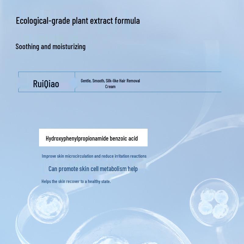 Ruì Qiào Seidige Haarentfernungscreme - Sanft, Schmerzfrei für Achseln, Beine, Achselhöhlen & Ganzen Körper, Geeignet für Männer & Frauen