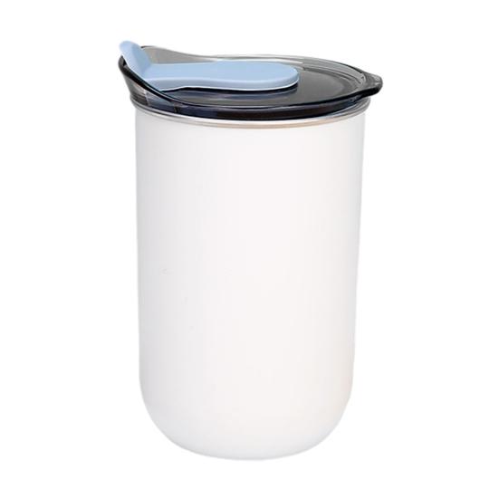 Water Cup 300ml Ergonomic Milk Cup Comfortable Grip Double-Layer Coffee Cup Tooth Brushing Cup Mouthwash Cup Multifunctional Mixing Cup