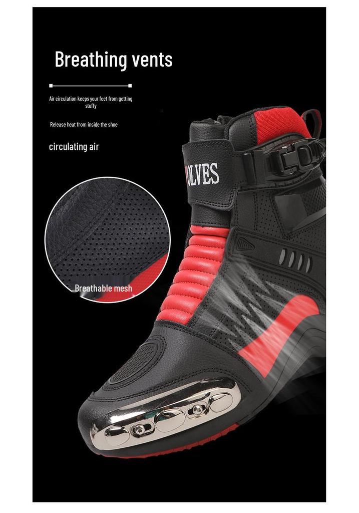 Stivali da Moto da Corsa a Nove Nuclei: Scarpe da equitazione antiscivolo da uomo e da donna per touring e fuoristrada.