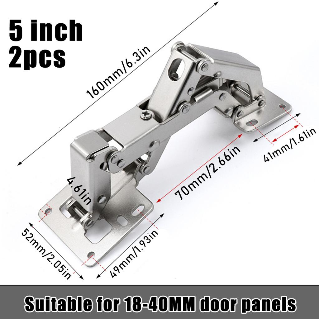 Cabinet Hinges,90 Degree Soft Close Surface Mount Spring Frameless Concealed Cabinet Door Hinges for Cupboard,Easy Install