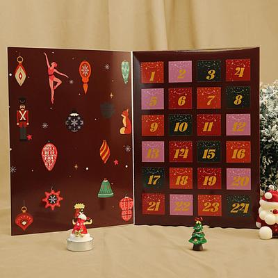 Påfyllningsbar juladventskalender med 24 dagar och godislådor, nedräkning till jul för heminredning och familjeaktiviteter för barn