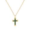 304 Stainless Steel Religious Necklace 18K Gold Plated Link Cable Chain Cross Pendant Necklace 45cm+ 5cm For Women Birthstone