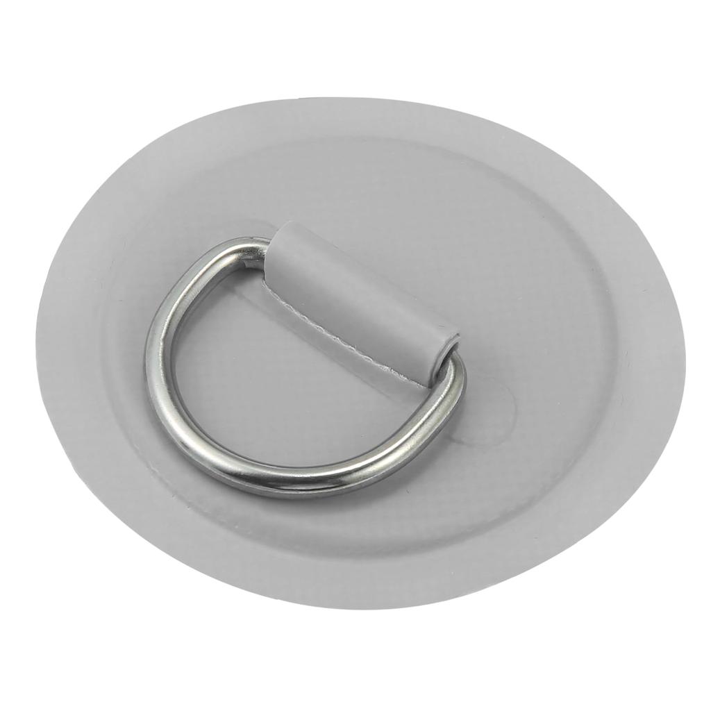 X AUTOHAUX D-Ring Patches PVC Stainless Steel Round D-Ring Pads for Surfboard Inflatable Boat
