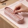 Small Velvet Jewelry Box for Rings Storage Box, Multiple Slots Portable Organizer, Prevent Compact Home Scratching Soft Lining Case Display And Travel