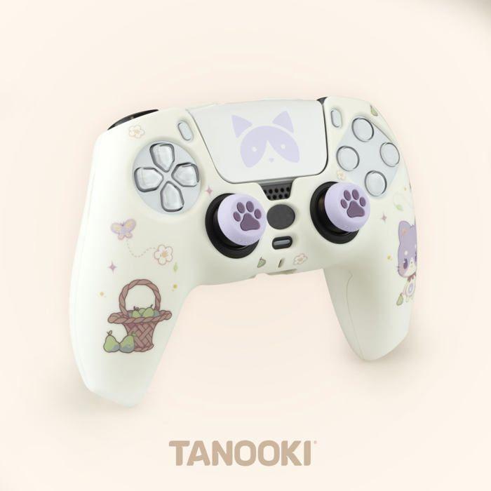 Kit Accessoires PS5 - TANOOKI - TNK0001 - Coque Rigide - Grips - Sticker Touchpad