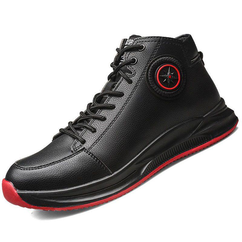 faux leather work boots